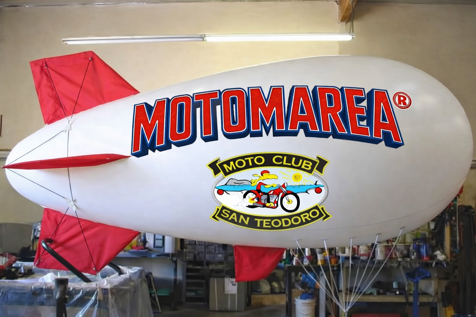 Custom PVC Helium Inflatable Airship Floating Giant Outdoor Advertising Blimp for Events, 6m long with LED light