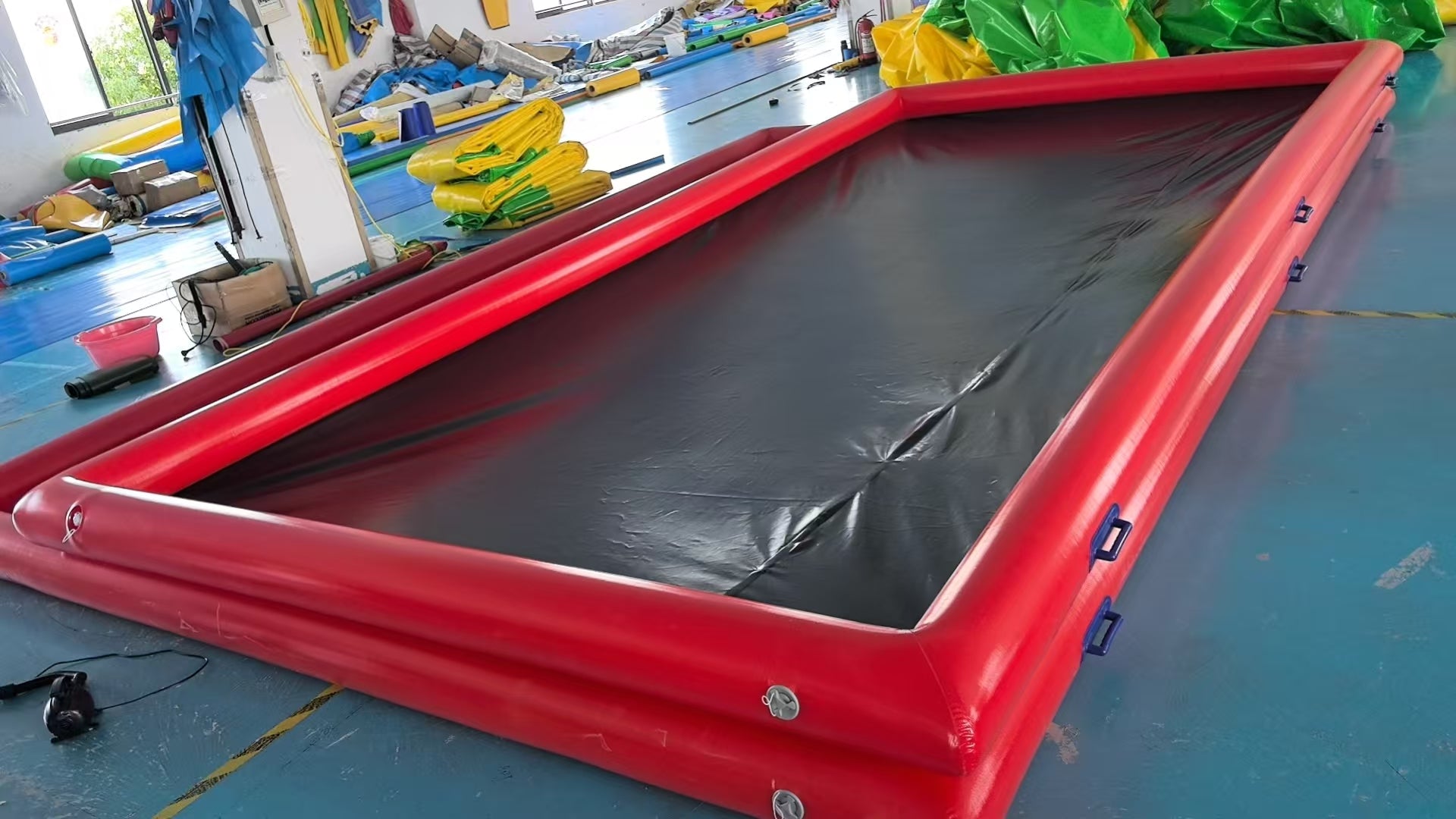 6x4x0.2m Inflatable Car Wash Mat PVC Containment Pad For Auto Detailing