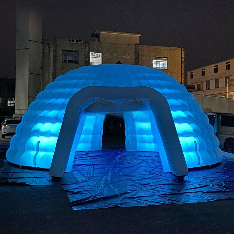 Party Show Exhibition 8m Dia Inflatable Dome Tent Outdoor Inflatable Lingting Tent with Air Blower for Event