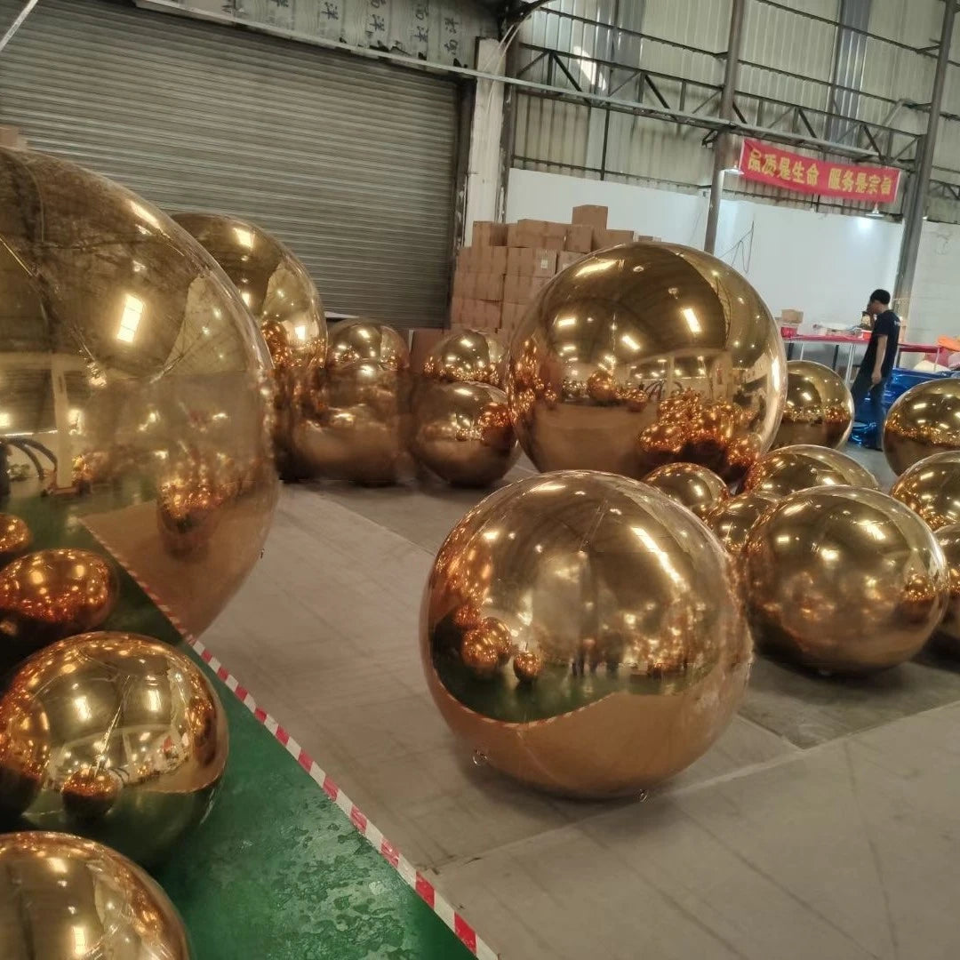 Reflective Balloon/Golden Colorful PVC Inflatable Christmas Mirror Balloon/Inflatable Ball Mirror Balloon Cheap