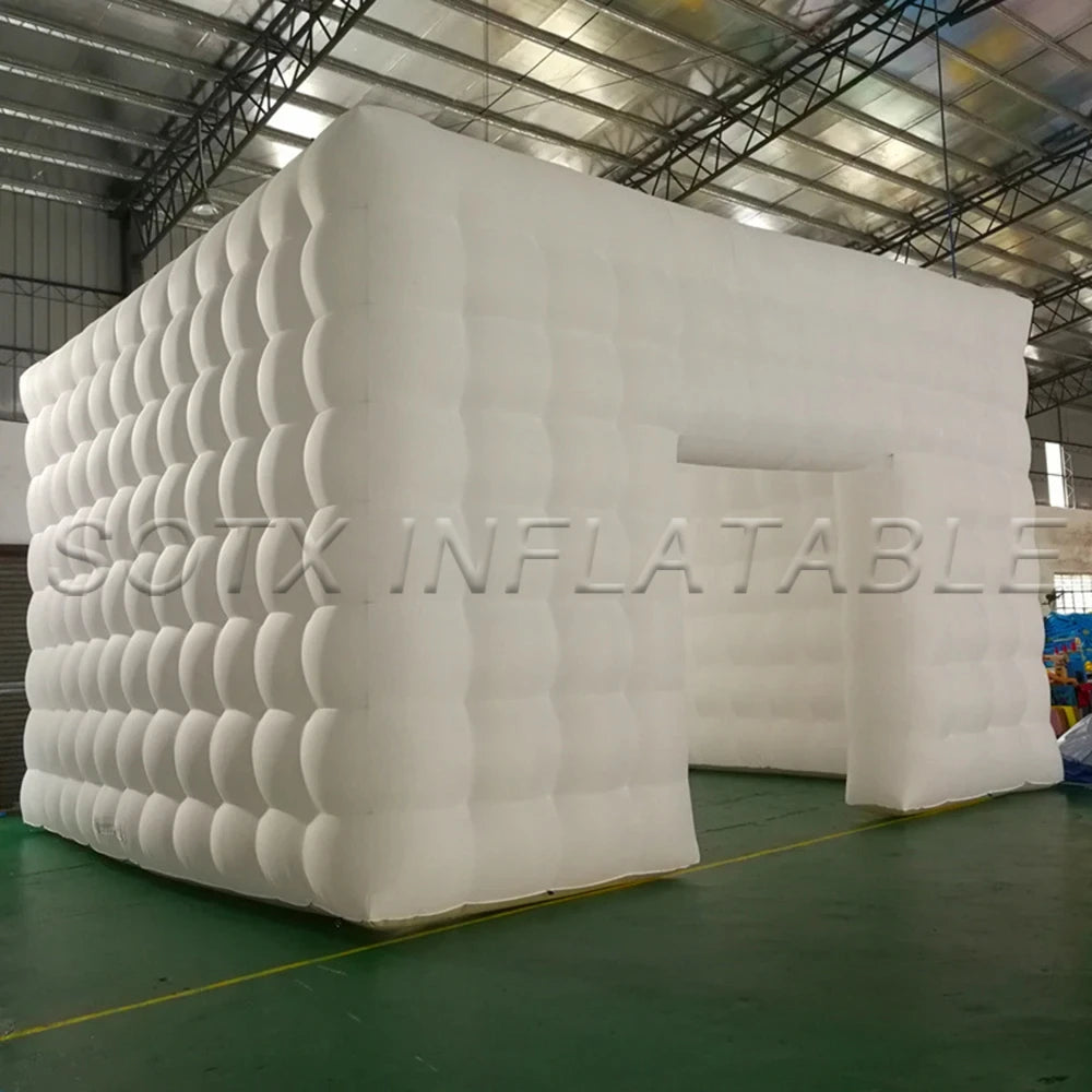 light for eventHigh quality Giant white 4/5m square inflatable cube tent square tent customized inflatable photo booth with LED