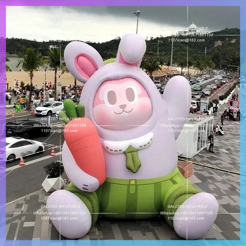 inflatable rabbit carrot big ear balloon Giant sitting down rabbit continue inflatable