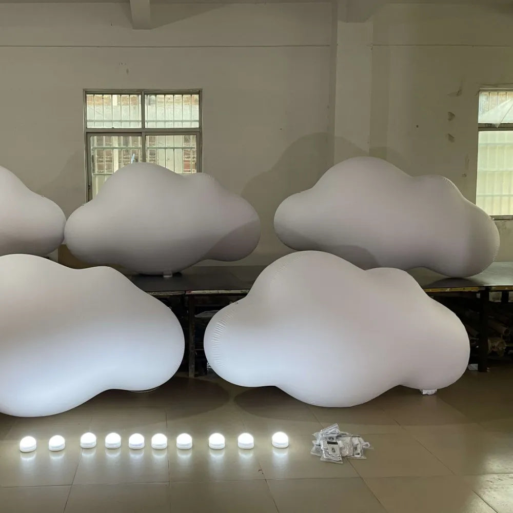 1pc Giant Inflatable Hanging Cloud Balloon Inflatable Clouds Hanging Decoration for Party Event Show Exhibition Birthday