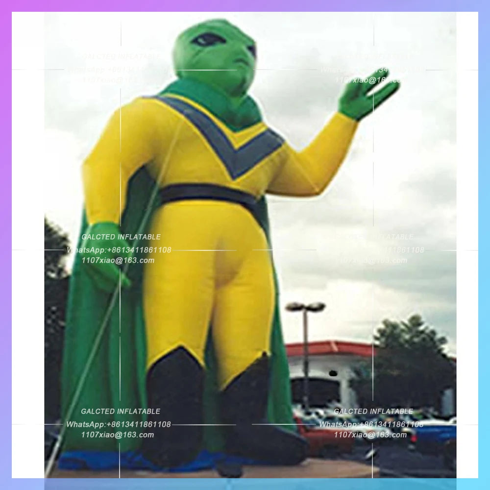 Inflatable Alien Cartoon Character Lighting Music Party Decoration Giant  Inflatable UFO Alien Model for Outdoor Events