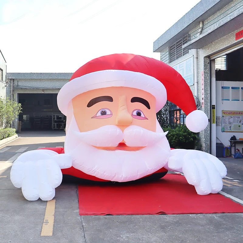 5X2.7X3.9 Meters Customized Santa Claus Inflatable For Christmas / Inflatable Xmas Santa Balloons For Outdoor Decoration - Toys