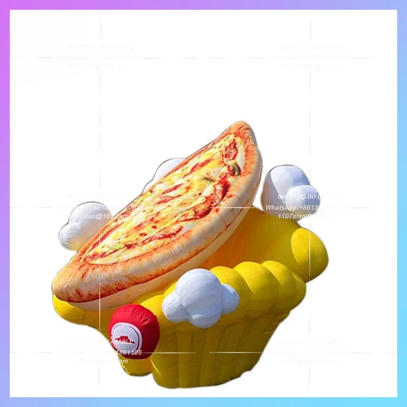 inflatable model Western restaurant Inflatable simulation pizza hamburger fast food restaurant drainage door lighting layout