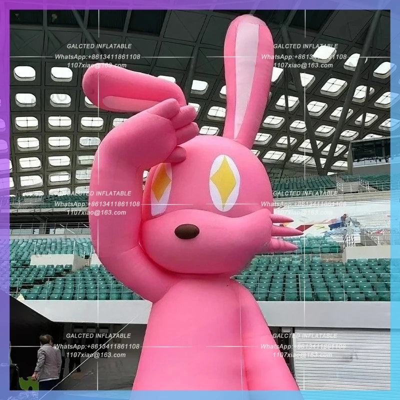 rabbits lucky animal doll Pink inflatable giant rabbit music concert decoration balloon