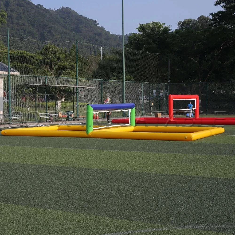 Sport Game Party 33ft Inflatable Beach Volleyball Court Outdoor Inflatable Volleyball Pool Water Volleyball Field for