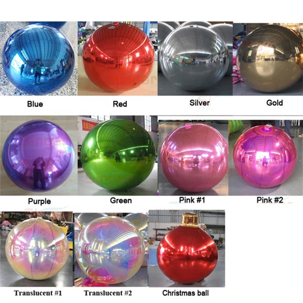 Mirror Balloon free ship Cheap Colorful PVC Inflatable Reflective Ball /Inflatable Christmas Mirror Sphere/Inflatable Sphere