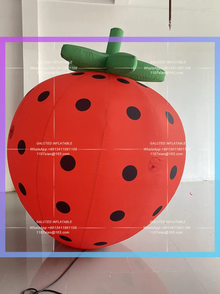 summer fruit fair layout mall Air-filled simulation strawberry air model atrium outdoor market drainage