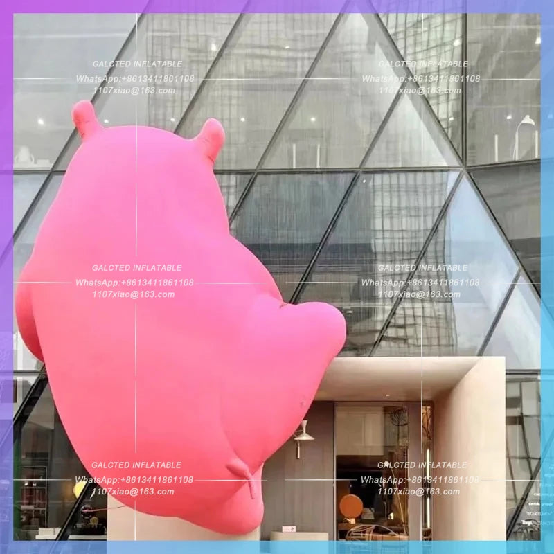 activity party exhibition advertising Giant inflatable hippopotamus climbing wall model decorative props size can be customized