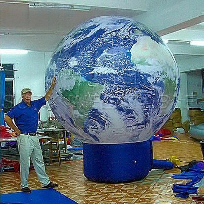 Event Promotion 3.5m Tall New Design Inflatable Earth Globe Inflatable Earth Ball with Lights for Advertising