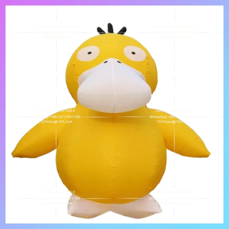 attractive people giant yellow duck Inflatable duck outdoor square activity