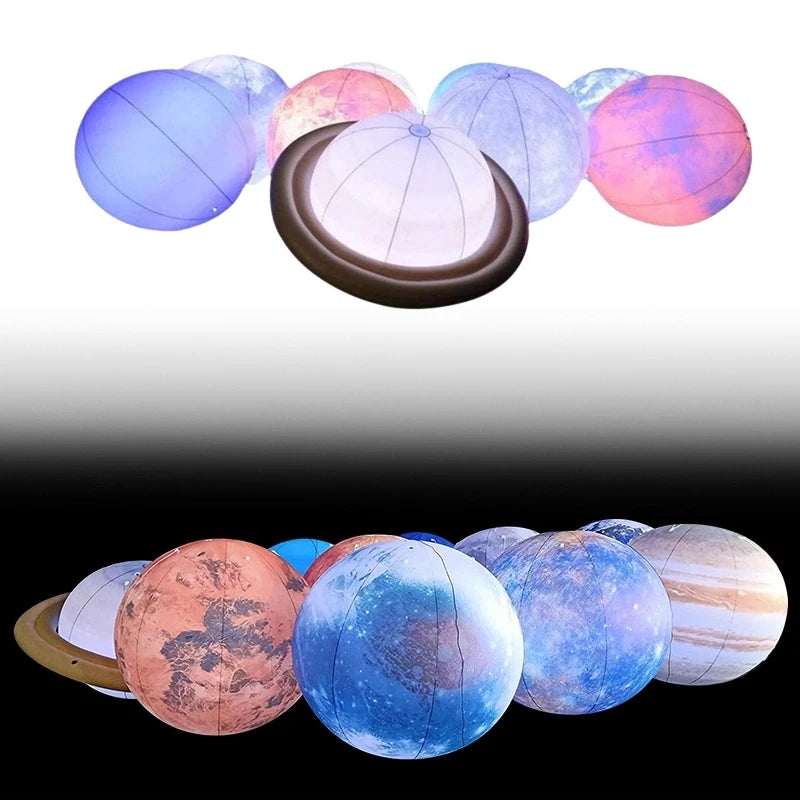Sayok Inflatable Satellite Model Solar System Moon Globe Ball Inflates Planet Balloon Toys for Kids Educational Science Teaching