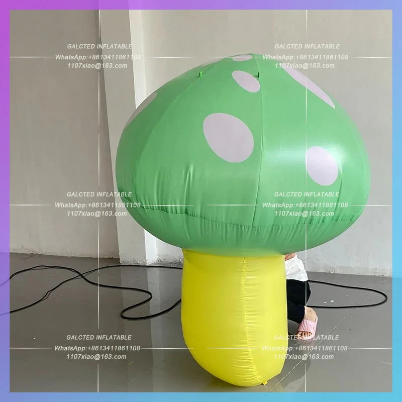 Natural Children's Day Inflatable Mushroom Model Interactive Park decorated outdoor shopping mall