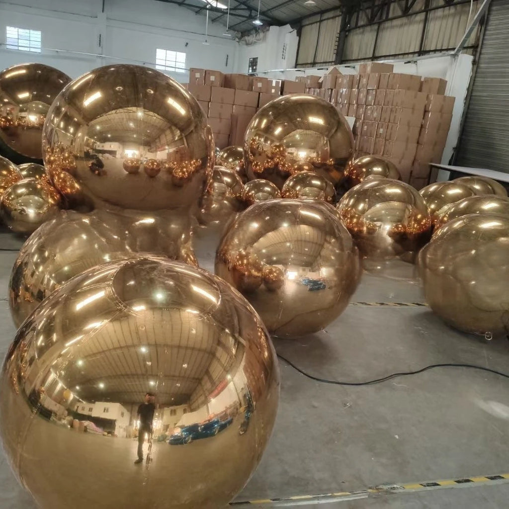 Reflective Balloon/Golden Colorful PVC Inflatable Christmas Mirror Balloon/Inflatable Ball Mirror Balloon Cheap