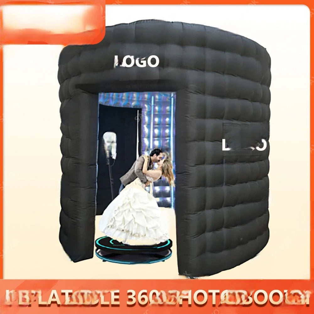Event Show Wedding 360 Inflatable Photo Booth Inflatable Photo Booth Background with Led Light Blower for Advertising Bars