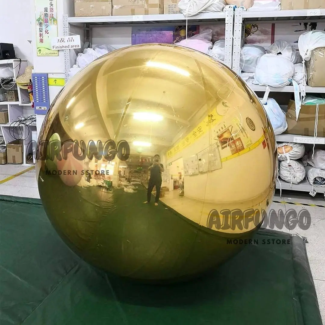 Reflective Balloon/Golden Colorful PVC Inflatable Christmas Mirror Balloon/Inflatable Ball Mirror Balloon Cheap