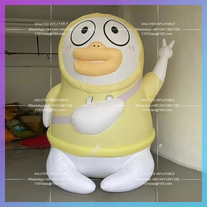hoodie satchel little yellow duck Inflatable cartoon little Liu Duck modelIP flash linkage market lighting advertising props
