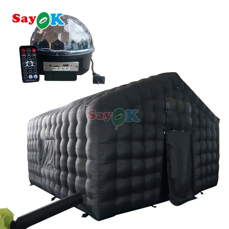 Company for Outdoor Black Inflatable Cube Wedding Tent Portable Nightclub Tent Party Pavilion Square Gazebo Event Room