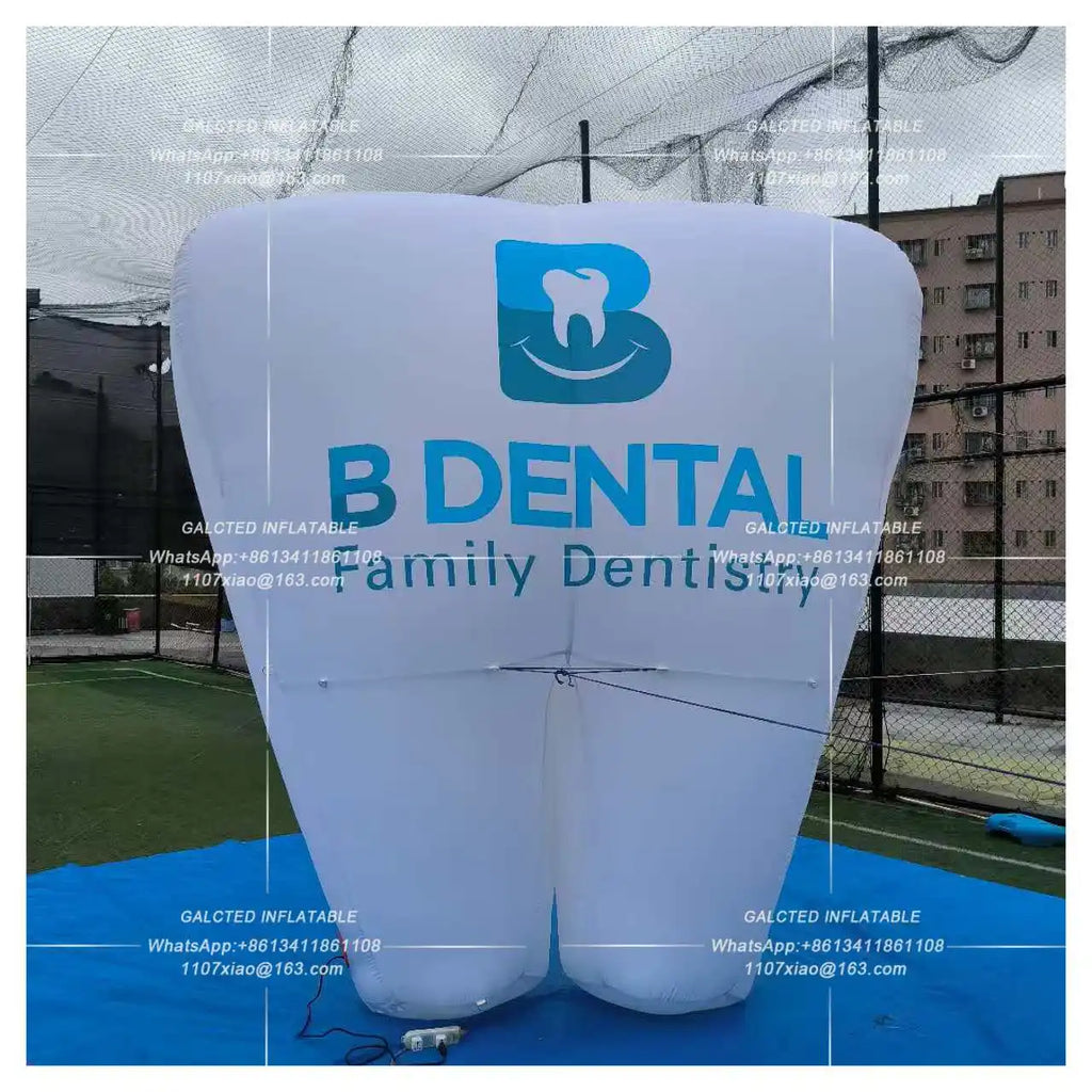 Inflatable Smiling Tooth With Blower Giant Outdoor Advertising Event Display And Birthday Party Decoration