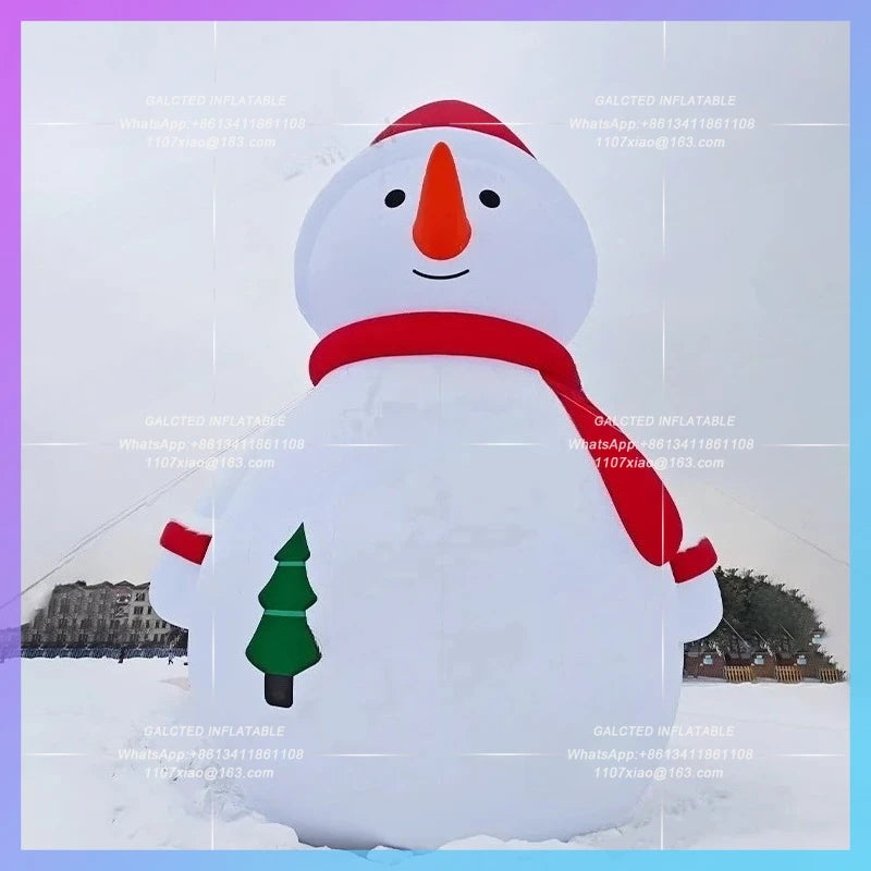inflatable snowman for Skiing White huge christmas activities decoration