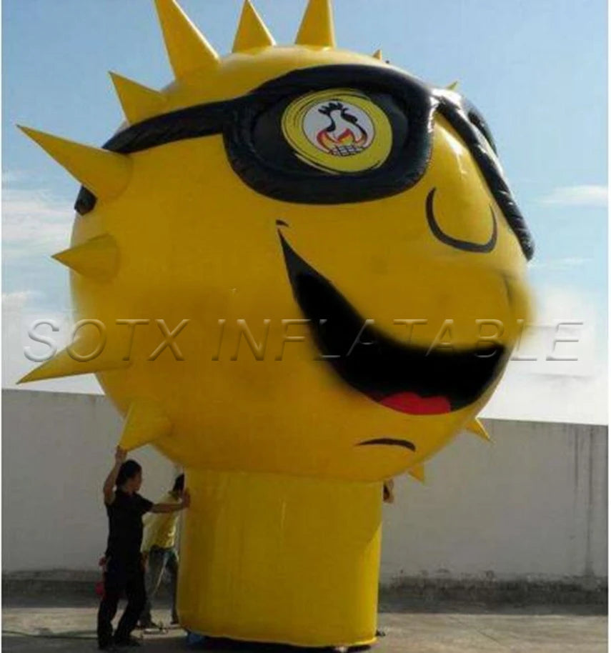 Eyeglass for Advertising Giant Yellow Inflatable Balloon Sunshine Toy Model with