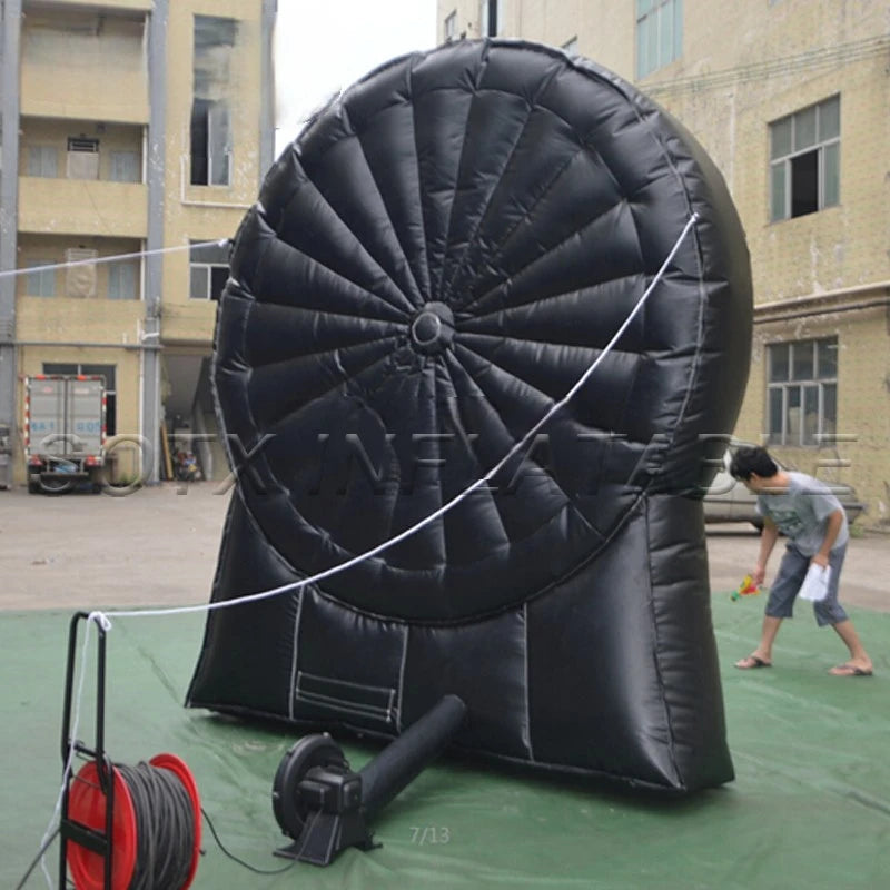 Dartboard Sport Game 3mH PVC Inflatable Soccer Darts Board Giant Outdoor Soccer Darts Board with Ball Blower for Kick