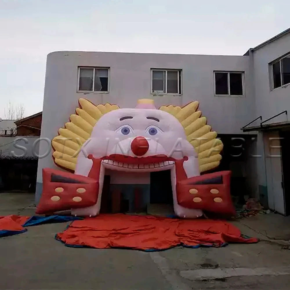 Party Event Ideas Halloween Decoration Giant Inflatable Clown Tunnel,Circus Clown Arch Entrance Gantry Celebration Carnival