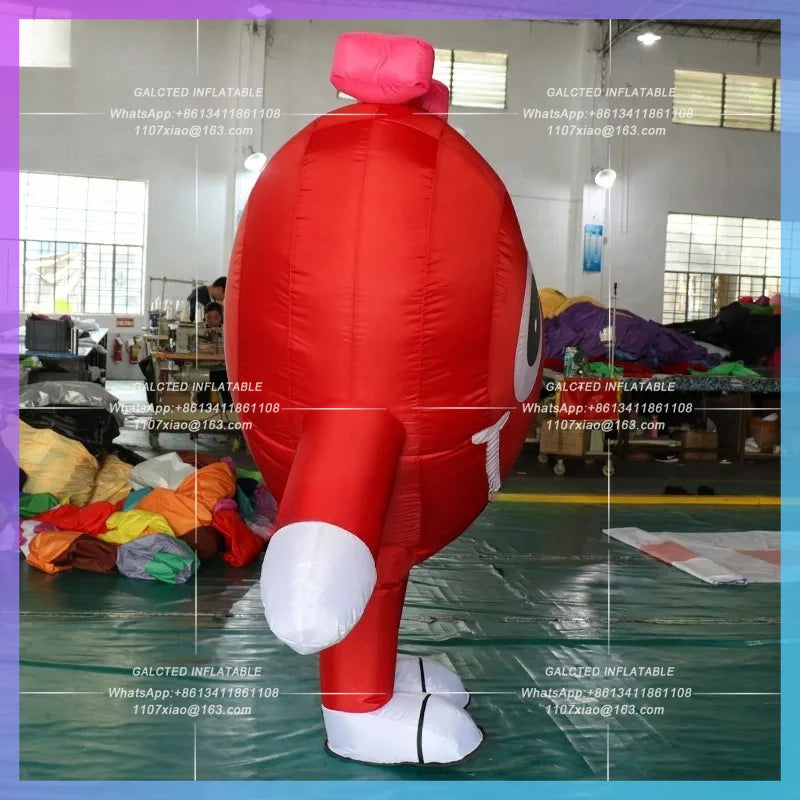 Inflatable Heart Mascot Walking Costume Inflatable Valentine's Day 2.4 Meters Height  For Event Party Decoration Toys