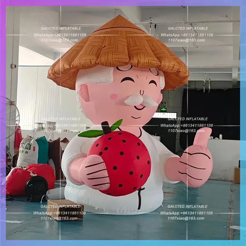 Fruit Festival Village Fair Inflatable Hat Farmers Air ModelHarvest Celebration Parade Enterprise Custom Mascot Decoration