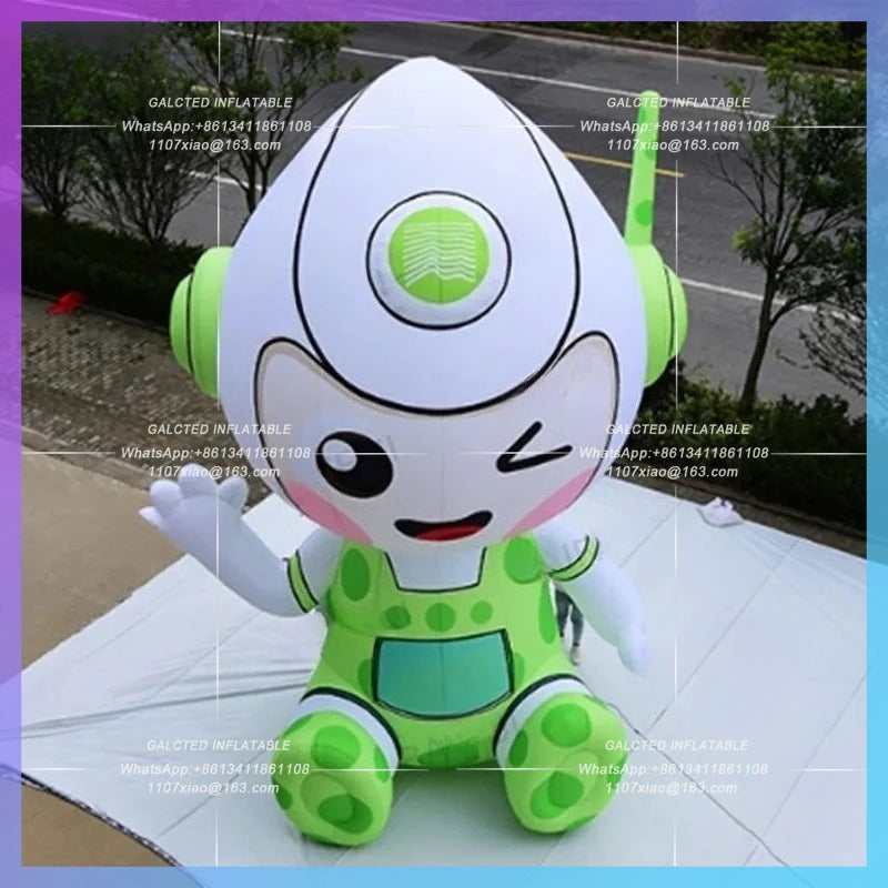giant inflatable robots Green inflatable robot cartoon air blow doll