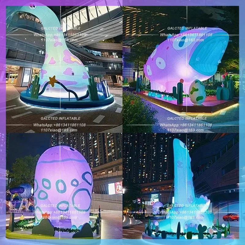 children's theme park music Inflatable cartoon graffiti creative dinosaur gas model festival lighting atmosphere