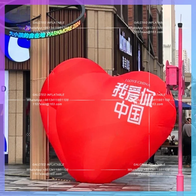 China air modleFor Advertising Custom Inflatable Red Heart I Love Air Love Shape Balloon Decoration