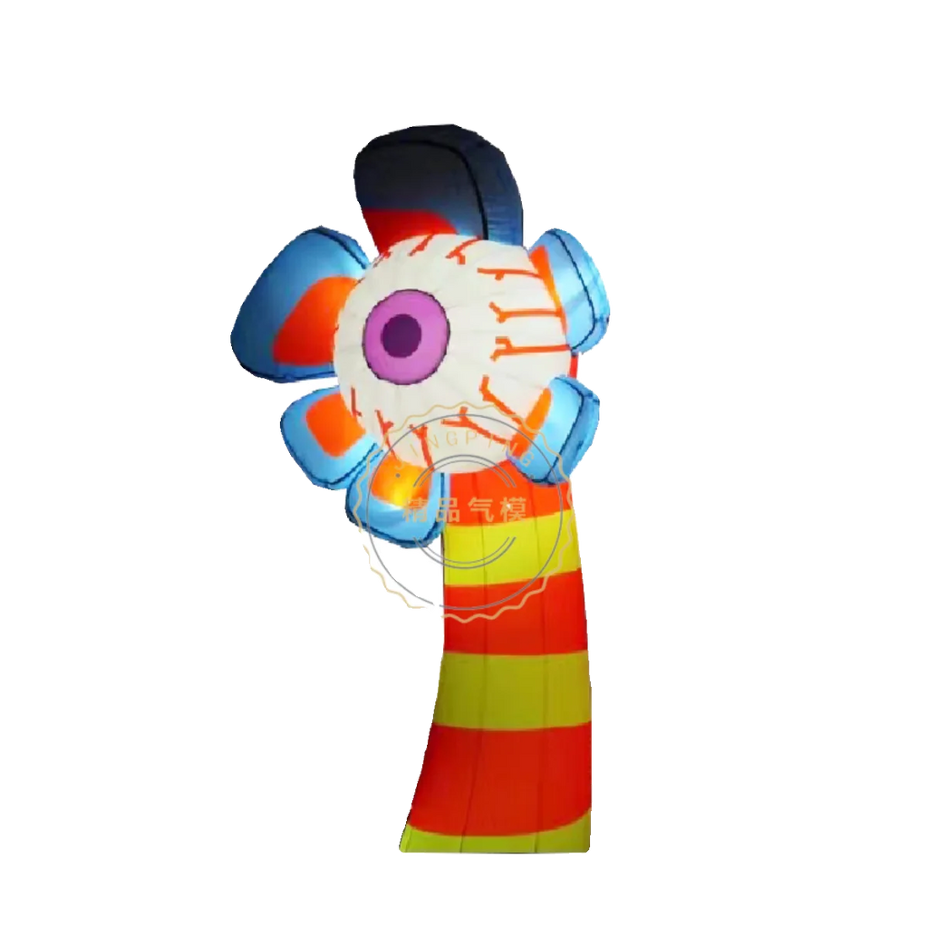 Customizable Inflatable Eyeball and Mouth Flowers - Ideal for Jungle Events, Bars, and Stage Props with Carnivorous Plant Style