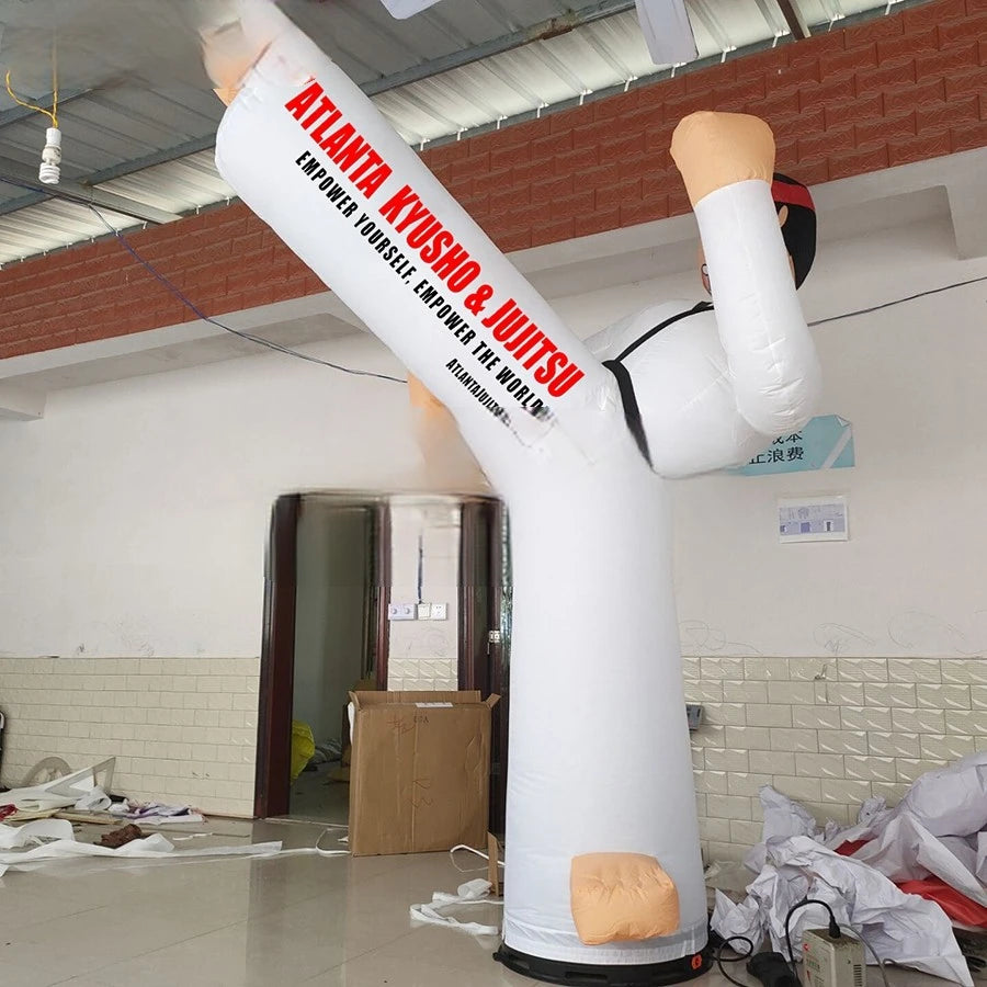 Advertising Promotion 3mH Inflatable Karate Model Taekwon Kick Man Kicking Leg for