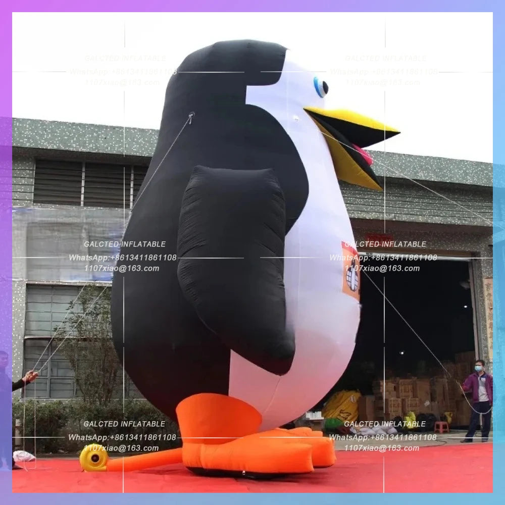 Inflatable Penguin,giant Oxford Cloth Joyful Big  Inflatable Animal Mascot for Kids Amusement Park Decoration