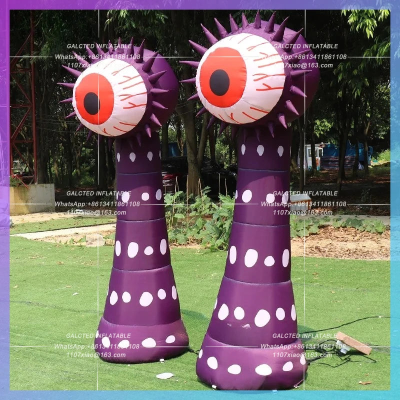Purple One-eyed Monster Balloon10ft/3 Metres Height For Halloween Decoration Horror Plant Props