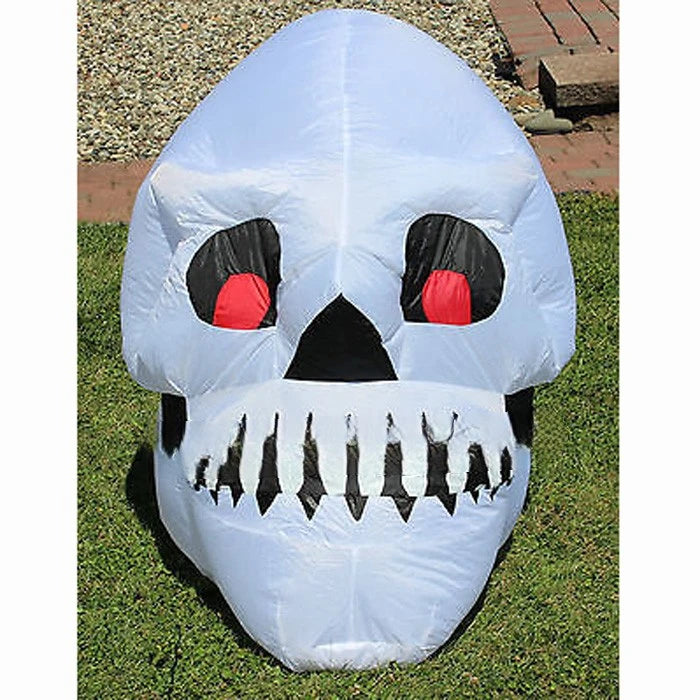 3m airblown Custom giant inflatable skull yard halloween decoration for party decoration