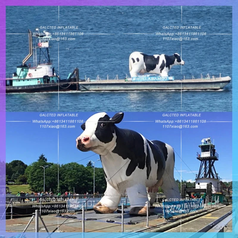 Decoration Pregnant Cow Balloon Giant 4m High Inflatable Milk Cow For Advertising  Custom Inflated Jersey Cow-Toys