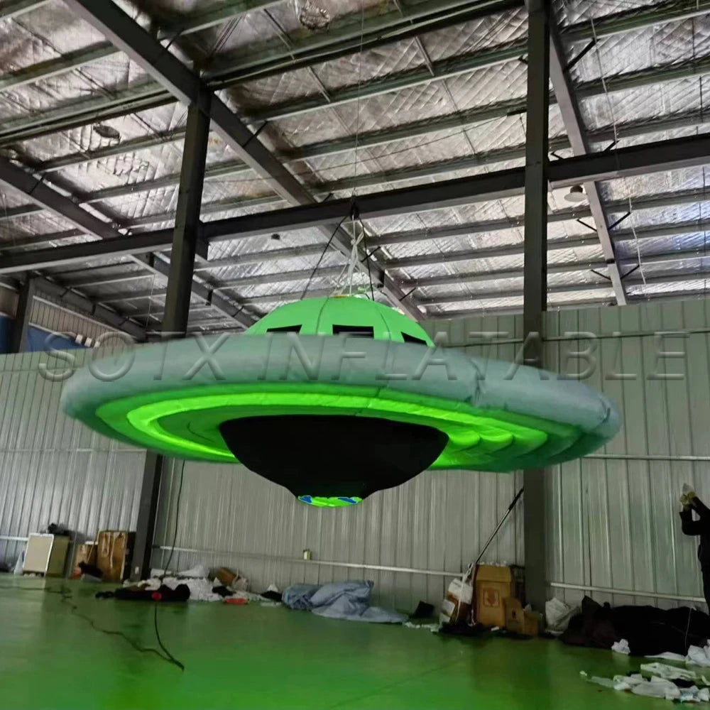 Decorative Props Giant Alien Inflatable UFO Flying Saucer Balloon Inflatable UFO Spaceship Spaceshuttle Party Ideas Hanging