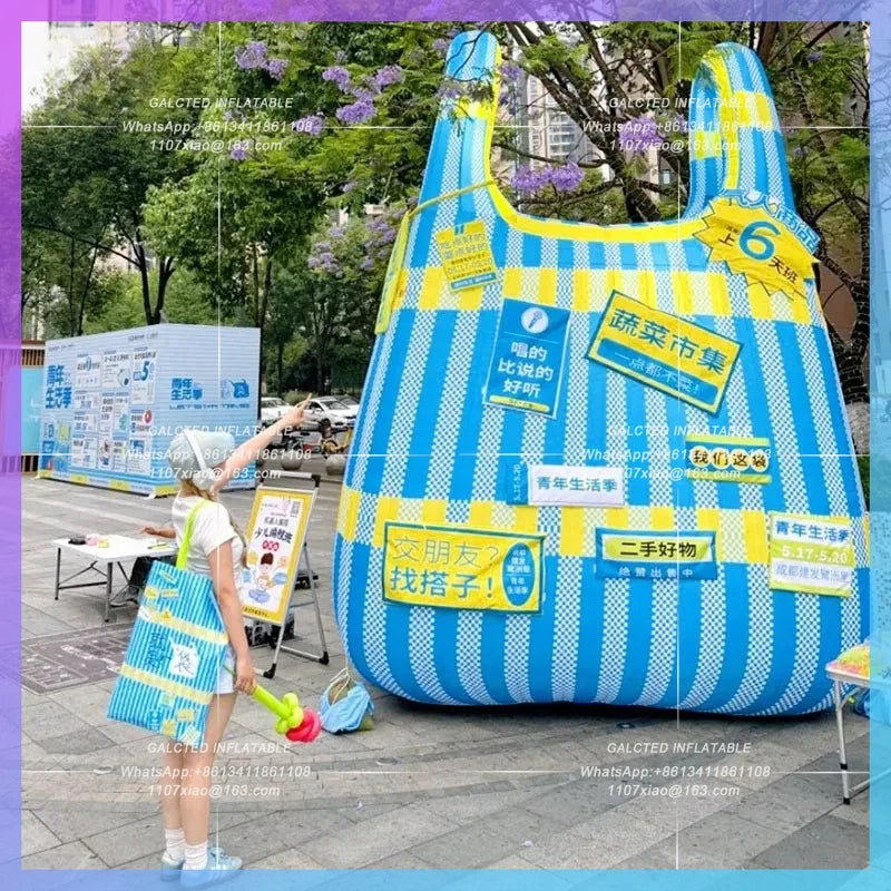 outdoor lighting atmosphere layout Inflatable handbag creative personality wacky IP customization