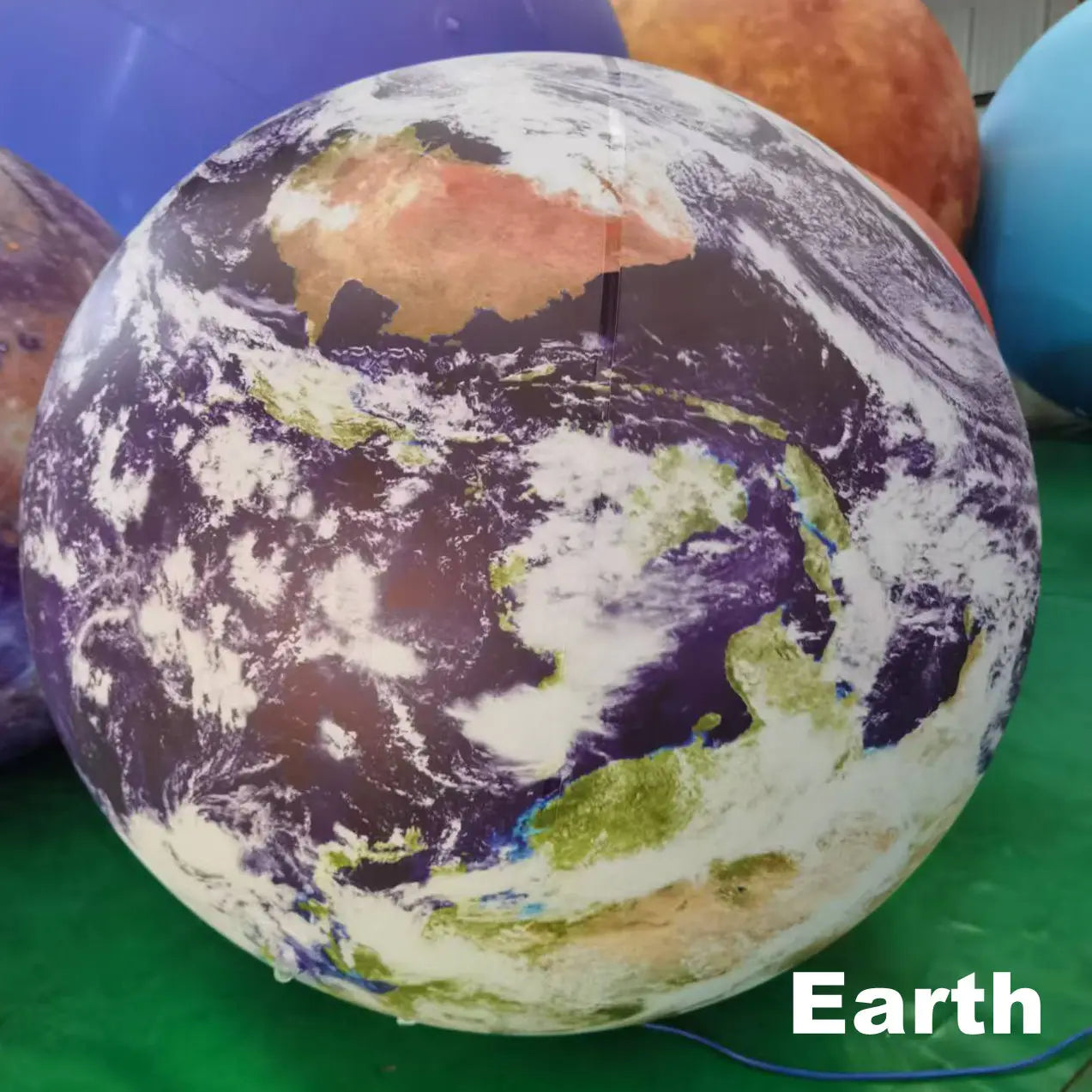 Giant LED Inflatable Solar System Planet Balloons Moon Earth Sun Jupiter Saturn Venus Mars for Party Event Stage Decoration