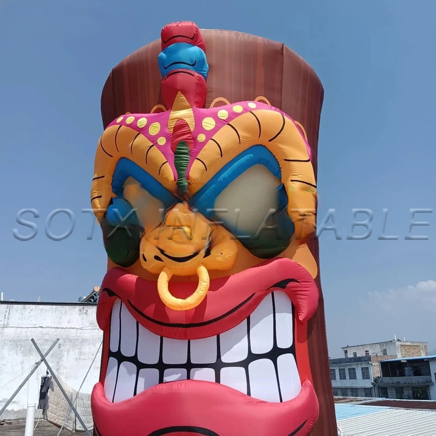 Advertising DecorationOutdoor 5mH Tiki Statue Stump Inflatable Stump Model for