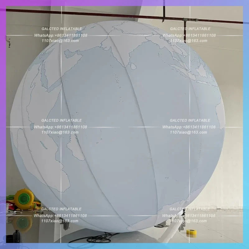 DIY Interactive teaching props school Inflatable map the Earth model can be doodled science museum lighting custom display