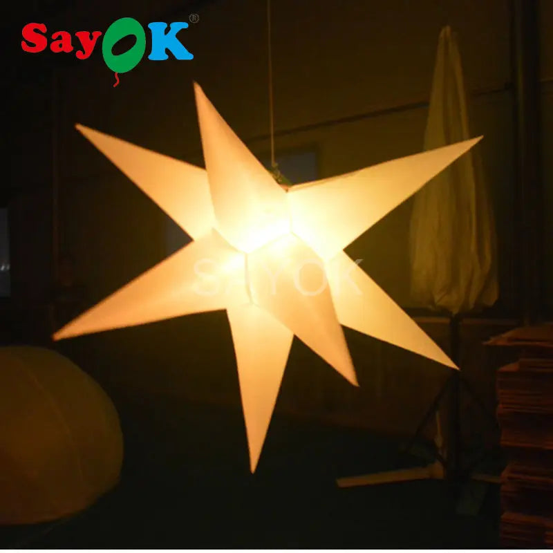 Giant Inflatable Star Hanging Decoration Inflatable Star with Remote Controller for Event Bar Advertising Show Party Decor