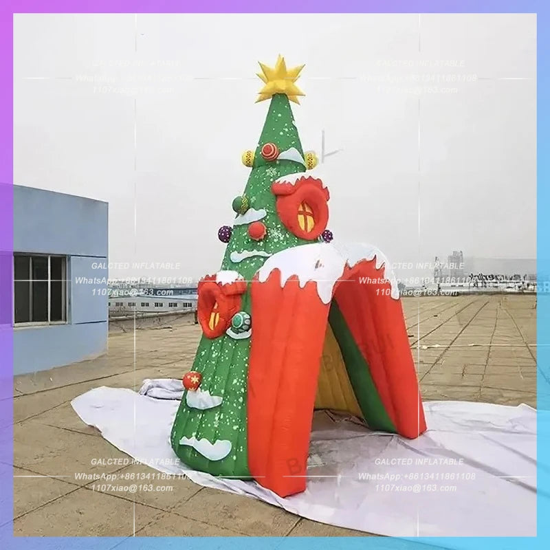 inflatable tree home children playground 2025 christmas decoration balloon house new santa claus gift tent house