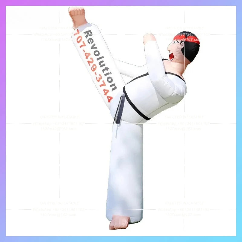 Inflatable Taekwondo Sports Character Blow Inflatable Toys 3m High  Up Kung Fu Academy Boy For Advertising Decoration Toy-BG-C00