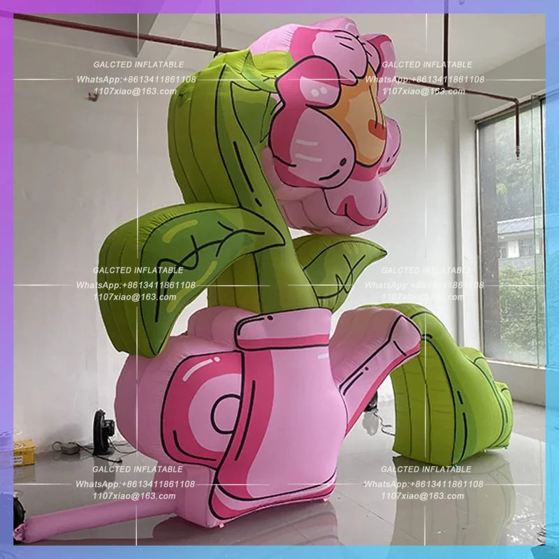 flower gas model shopping mall Inflatable creative cartoon pot pot outdoor market creative art space lighting layout