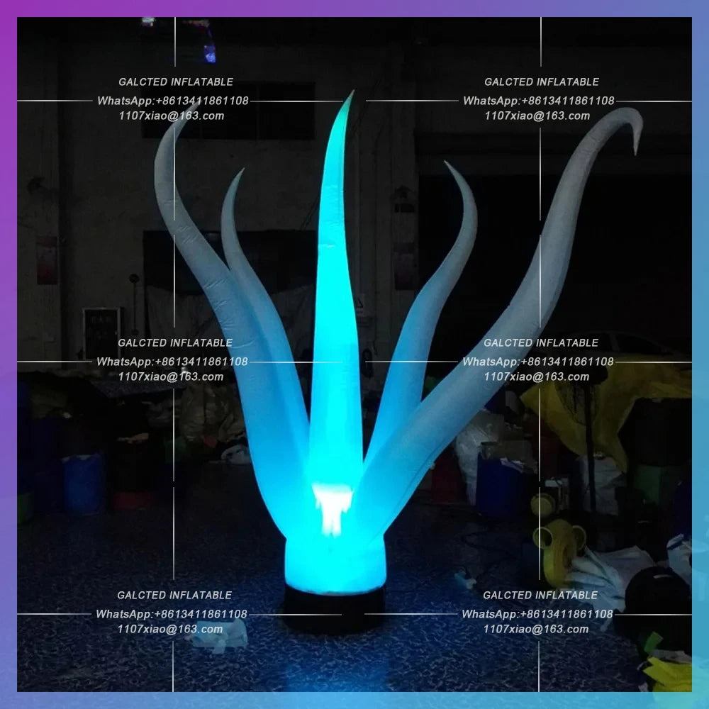 Inflatable Sea Plants Charming Inflatable Seaweed With Led Light And Base Blower For Party Decoration
